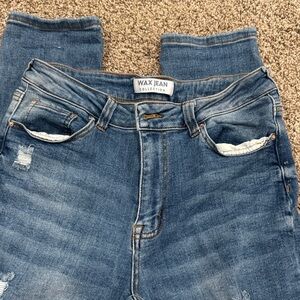 Wax Jean Women's Distressed Blue Jeggings